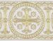 Immagine di Gallone Bizantino Filo oro Ruota H. cm 9 (3,5 inch) Poliestere Acetato Nero/Verde Rosso/Cremisi Bianco/Oro Bianco/Rosa/Oro Antico Tessuto per Paramenti liturgici
