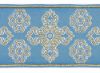 Imagen de Galón dorado Cruz Ortodoxa Flores H. 9 cm para ornamentos litúrgicos