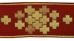 Picture of Galloon Golden Thread Modular crosses H. cm 9 (3,5 inch) Polyester and Acetate Fabric Red Celestial Olive Green Violet Trim Orphrey Banding for liturgical Vestments 