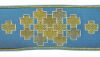 Imagen de Galón oro Cruces modulares H. 9 cm para ornamentos litúrgicos
