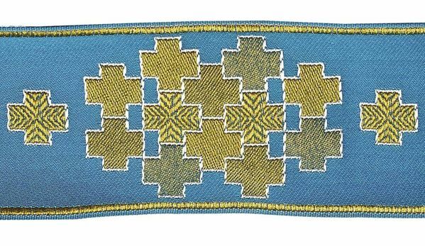 Imagen de Galón oro Cruces modulares H. 9 cm para ornamentos litúrgicos