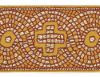 Imagen de Galón dorado Cruz Mosaico antiguo H. 9 cm para ornamentos litúrgicos