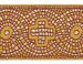 Imagen de Galón Hilo dorado Cruz H. cm 9 (3,5 inch) Tejido Poliéster Acetato para Vestiduras litúrgicas