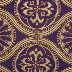 Picture of Brocade Cross Rosette H. cm 160 (63 inch) Polyester Acetate Fabric Red Celestial Violet Green Flag White Blue Night Ivory Antique for liturgical Vestments