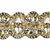 Picture of Antique Gold braided Trim H. 1,5 cm (0,59 inch) viscose & polyester