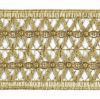 Picture of Gold net braided Trim H. 9,5 cm (3,74 inch) viscose & polyester