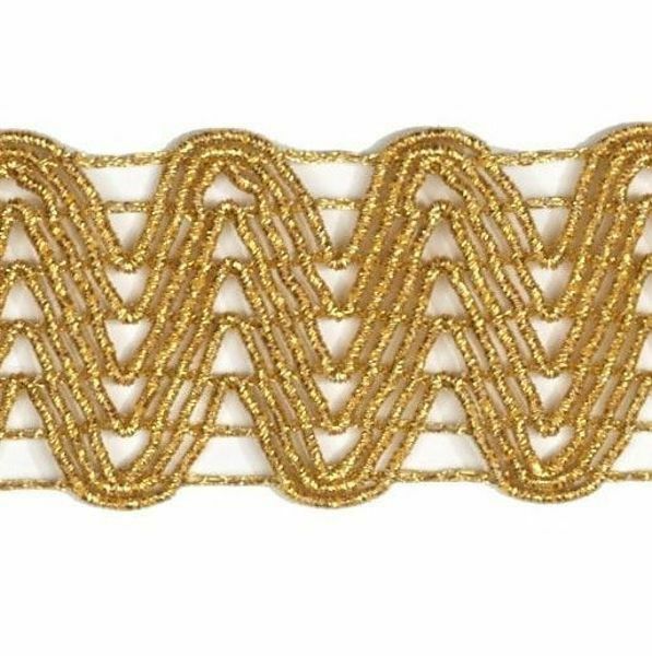 Picture of Liturgical gold braided Trim H. 3 cm (1,2 inch) viscose & polyester