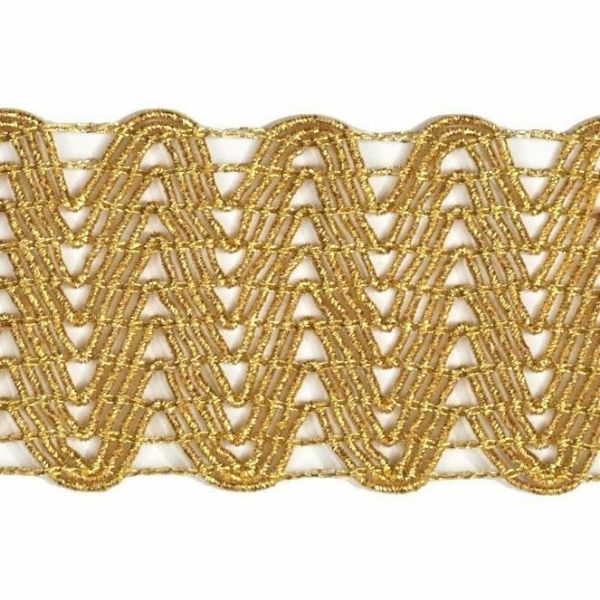 Picture of Liturgical gold braided Trim H. 5 cm (2,0 inch) viscose & polyester