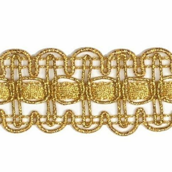 Immagine di Agremano liserè oro H. 2,5 cm viscosa e poliestere per paramenti sacri