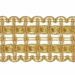 Immagine di Agremano liserè oro classico H. cm 4 (1,6 inch) Viscosa Poliestere Orlo Bordo Passamaneria per Paramenti sacri 