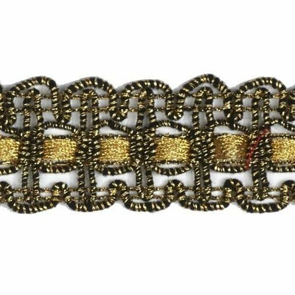 Imagen de Agreman liserè oro / oro antiguo H. 2,5 cm viscosa y poliéster