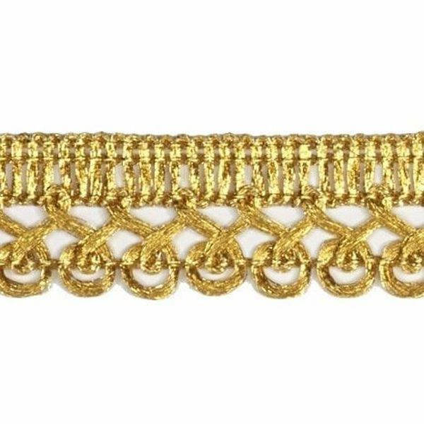 Imagen de Agreman Galón caracol oro clásico H. cm 2 (0,79 inch) Viscosa Poliéster Borde Ribete Pasamanería para Vestiduras litúrgicas 