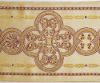 Immagine di Stolone Bizantino per casula oro/colore Anelli incrociati H. 18 cm