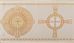 Immagine di Stolone oro Croce raggera retinata H. cm 18 (7,1 inch) Lurex Rosso Celeste Verde Viola Bianco Tessuto per Paramenti liturgici