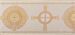 Immagine di Stolone oro Croce raggera retinata H. cm 18 (7,1 inch) Lurex Rosso Celeste Verde Viola Bianco Tessuto per Paramenti liturgici