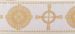 Immagine di Stolone oro Croce raggera H. cm 18 (7,1 inch) Lurex Rosso Celeste Verde Viola Bianco Tessuto per Paramenti liturgici