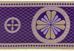 Immagine di Stolone oro Croce a Quadrifoglio H. cm 18 (7,1 inch) Lurex Rosso Celeste Verde Avana Viola Bianco Tessuto per Paramenti liturgici