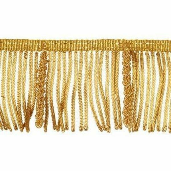 Picture of Bullion Fringe Trim Gold H. cm 6 (2,36 inch) Metallic thread Viscose Passementerie for liturgical Vestments