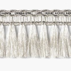 Picture of Trim Fringe Silver H. cm 5 (2,0 inch) Viscose Polyester Passementerie for liturgical Vestments