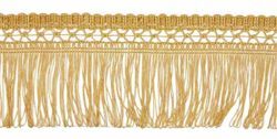 Immagine di Frangia a cordonetto oro metallo H. cm 8 (3,1 inch) Viscosa Poliestere Passamaneria per Paramenti Sacri
