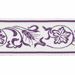 Immagine di Bordo Foglie di Vite Spiga H. cm 5 (2,0 inch) misto Cotone Verde Avana Rosso Viola Orlo Passamaneria per Paramenti Sacri 
