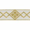 Imagen de Borde litúrgico oro Rombos H. 5 cm mezcla algodón para vestimenta 