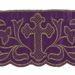 Picture of Lace Cross H. cm 12,5 (4,9 inch) Pure Polyester Red Violet Ivory Lacework Edging for liturgical Vestments 