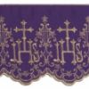 Immagine di Pizzo liturgico simbolo JHS crociato H. 14 cm cotone