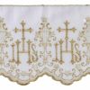 Immagine di Pizzo liturgico simbolo JHS crociato H. 14 cm cotone