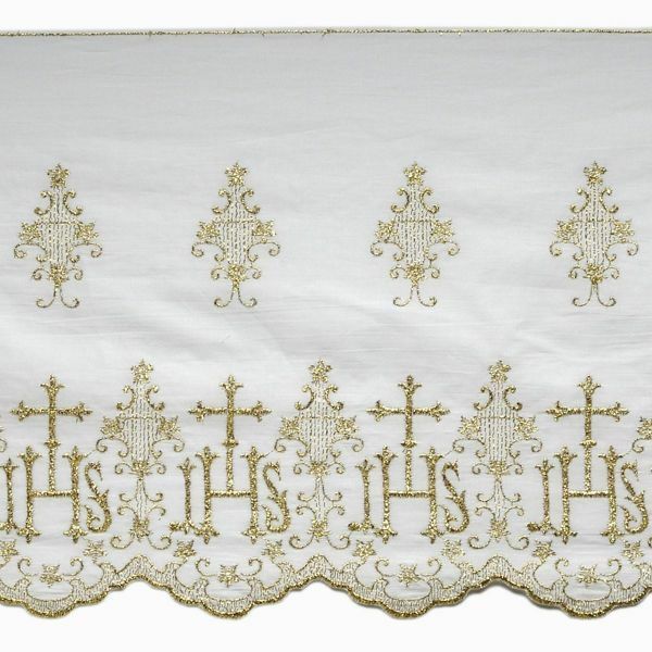 Picture of Liturgical Lace JHS symbol H. 27 cm (10,6 inch) pure cotton