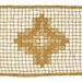 Imagen de Encaje macramè Cruz H. cm 8 (3,1 inch) Viscosa Poliéster Oro Brillante Puntilla Bolillo Bordado para Vestiduras litúrgicas