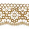 Picture of Gold Quatrefoil Macramè Lace H. 7 cm (2,8 inch) viscose