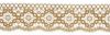 Picture of Gold Quatrefoil Macramè Lace H. 7 cm (2,8 inch) viscose