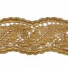 Picture of Gold Macramè Lace Leaf H. 4 cm (1,6 inch) viscose