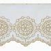 Picture of Lace Rosette H. cm 14 (5,5 inch) Pure Cotton Brilliant Gold Lacework Edging for liturgical Vestments 