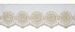 Picture of Lace Rosette H. cm 14 (5,5 inch) Pure Cotton Brilliant Gold Lacework Edging for liturgical Vestments 