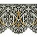 Picture of Crochet lace Marian embroidery H. cm 12 (4,7 inch) Viscose and Polyester White/Gold Ivory/Gold Lacework Edging for liturgical Vestments 