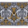 Immagine di Bordura per altare Pizzo Mariano H. 12 cm bianco/oro