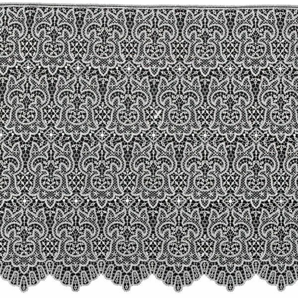 Immagine di Pizzo macramè punto filet per tovaglia d'altare H. 70 cm