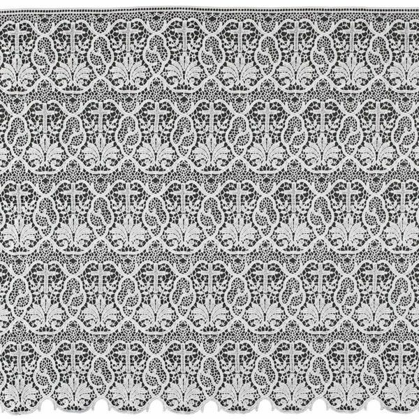Picture of Large Macramè Altar Lace Cross Palm Tree H. 60 cm (23,6 inch) viscose