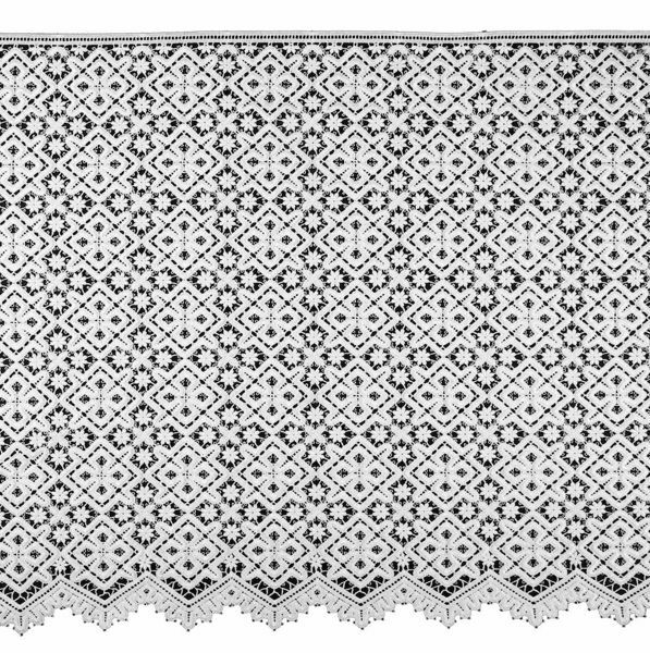 Picture of Macramè Lace Cross Rhomb H. cm 60 (23,6 inch) Viscose and Polyester White Lacework Edging for liturgical Vestments 
