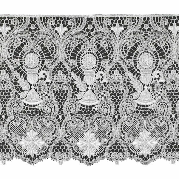 Immagine di Pizzo macramè Calice per tovaglia altare H. 35 cm