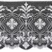 Picture of Lace Floral Cross H. cm 25 (9,8 inch) Viscose and Polyester White Lacework Edging for liturgical Vestments 
