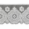 Immagine di Pizzo macramè Rosone Crociato per tovaglia altare H. 16 cm