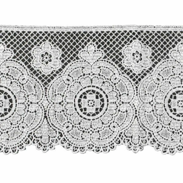 Immagine di Pizzo macramè Rosone Crociato per tovaglia altare H. 16 cm