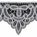 Picture of Macramè Lace Gerbera H. cm 16 (6,3 inch) Viscose and Polyester White Lacework Edging for liturgical Vestments 