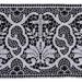 Picture of Macramè Lace Cross and Palm Tree H. cm 12 (4,7 inch) Viscose and Polyester White Lacework Edging for liturgical Vestments 