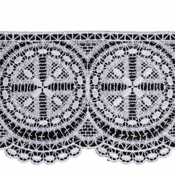 Imagen de Puntilla punto filet Rosetón para altar H. 10 cm viscosa