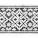 Picture of Macramè lace Cross Rhomb H. cm 10 (3,9 inch) Viscose and Polyester White Lacework Edging for liturgical Vestments 