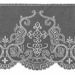 Imagen de Encaje Marquisette H. cm 25 (9,8 inch) Algodón puro Marfil Blanco Puntilla Bolillo Bordado para Vestiduras litúrgicas